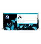HP inktpatroon 746, cyaan, voor designjet Z6/Z9 series, 300 ml, P2V80A