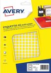 Avery PET08J ronde markeringsetiketten, 