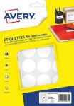 Avery PET30W ronde markeringsetiketten, 