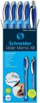 Schneider balpen Slider Memo XB blauw, 4