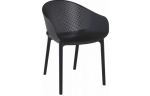 Sky kuipstoel, zwart, geschikt voor binnen en buiten