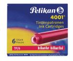Pelikan inktpatronen 4001 rood, 6 stuk