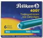 Pelikan inktpatronen 4001 turkoois,6 stu