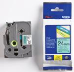 Brother TZE-751 - 24 mm Black on green t