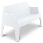 Chaise de patio Box - siège de jumeaux blanc