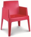 Chaise de patio Box rouge