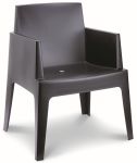 Chaise de patio Box noir