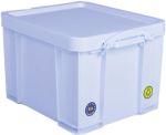 Really Useful Box 35l neon blanc avec po