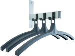 V-part wandgarderobe, 3 haken met hanger