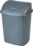 Vuilbak met swing deksel, 26 l, grijs