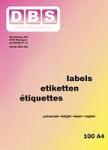 DBS badge étiquettes 65,5x33,9 mm 24/feu