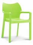 Chaise de cantine / chaise de patio Diva sans bras vert