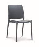 Chaise de cantine / chaise de patio Maya gris  
