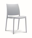 Chaise de cantine / chaise de patio Maya gris claire