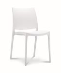 Chaise de cantine / chaise de patio Maya blanc