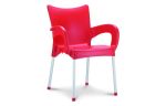 Romeo, stapelbare armstoel, voor binnen en buiten, rood